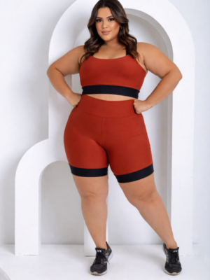 Conjunto Lely Short Plus Terracota