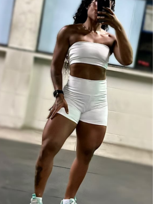 Top Faixa Branco Textura Camuflado